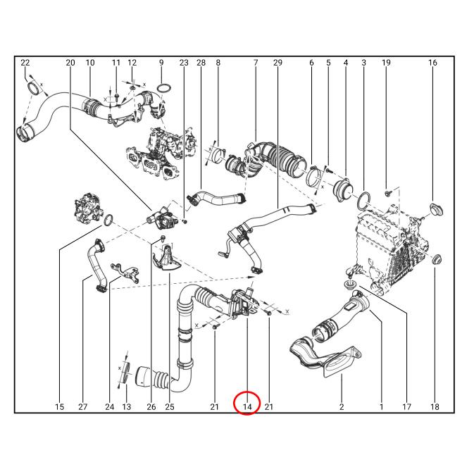 ルノー（RENAULT） 純正 エアホース エアーインテークホース