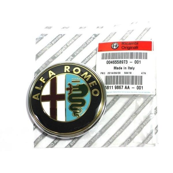 ※純正 フロントエンブレム 46558973 　ALFAROMEO アルファロメオ 147 GTV SPIDER(916) MITO 　