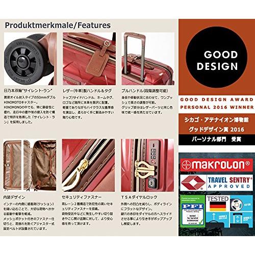 [ストラティック] スーツケース ジッパー レザー&モア グッドデザイン賞 静音双輪キャスター 保証付 66 cm 3.43kg 容量65L ファスナー 返品無料