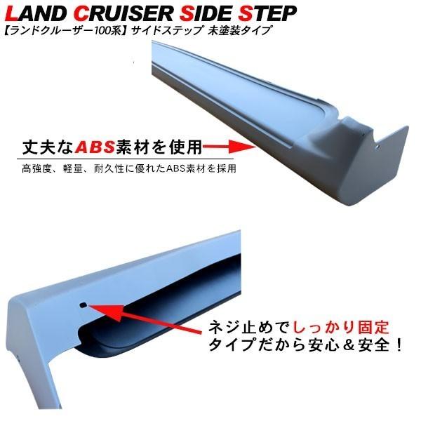 ランドクルーザー100 ランクル100 サイドステップ 未塗装 サイド