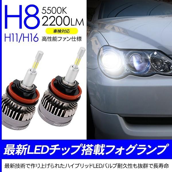マークX 120系 超薄型 LED フォグランプ バルブ H8/H11/H16 フォグ