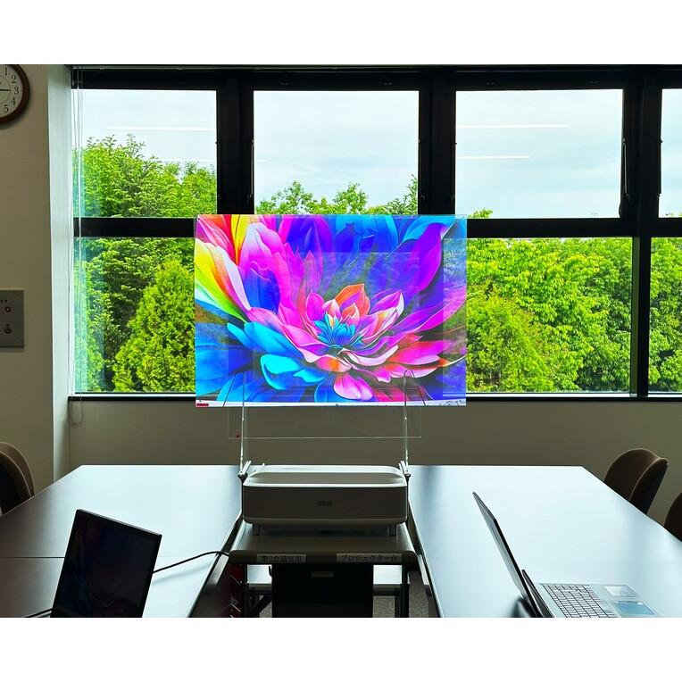 プロジェクター・スクリーン・付属品有 80inch BeamScope 反射型透明プロジェクタースクリーン : ビーム