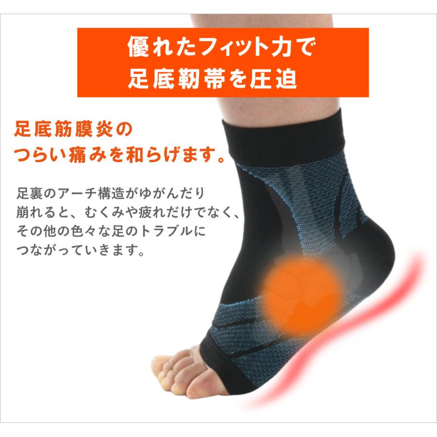 2枚組 足首サポーター 足裏 痛み 靴下 土踏まず かかと 偏平足 足底筋膜炎 Socks 10 サーモマート 通販 Yahoo ショッピング