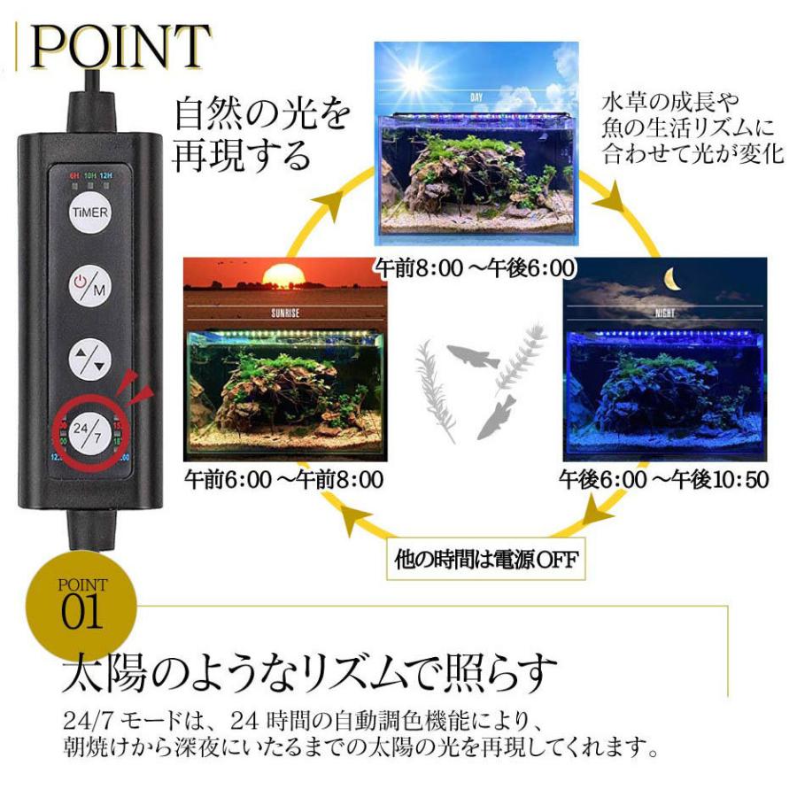 LED 水槽 アクアリウムライト 水槽ライト 120cm〜135cm 42W 1100lm