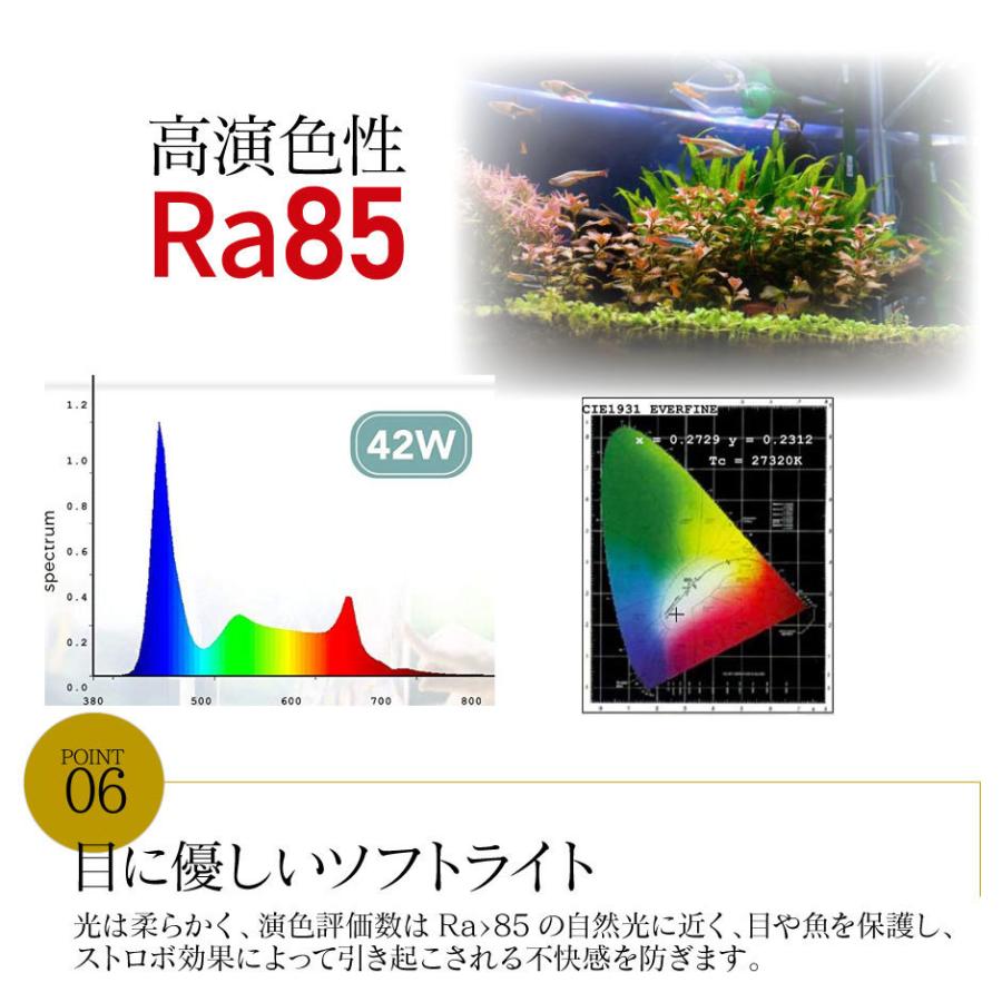 LED 水槽 アクアリウムライト 水槽ライト 120cm〜135cm 42W 1100lm