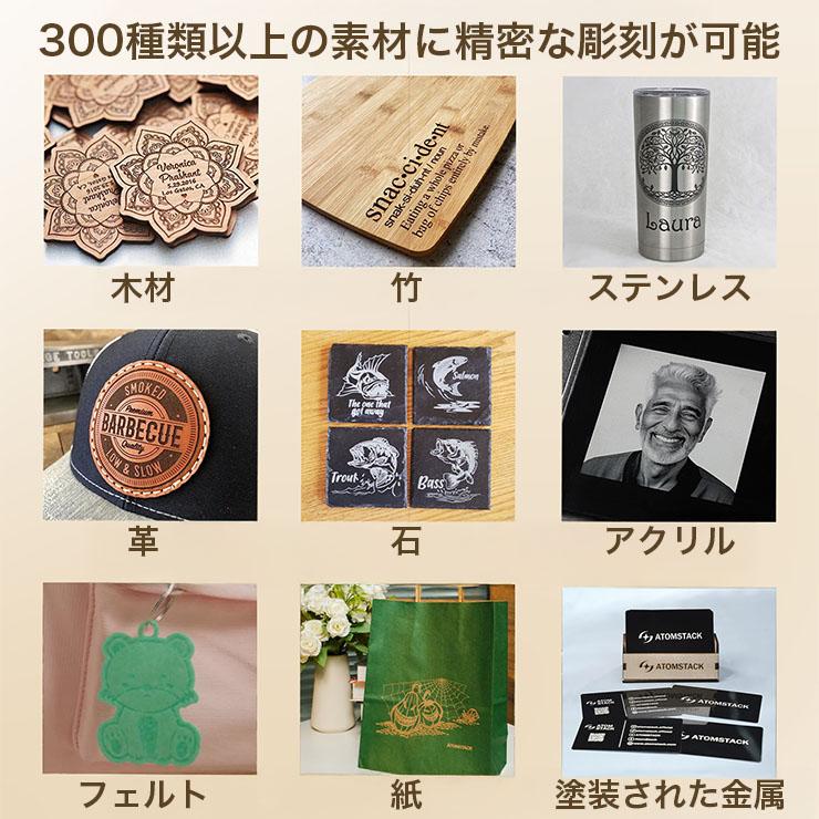 ATOMSTACK P1 5W レーザー彫刻機 カッター機能付き モノコック一体型 クラス1安全認証 10000mm/分 高速処理 木材・皮革・金属対応 | Beamtec | 07