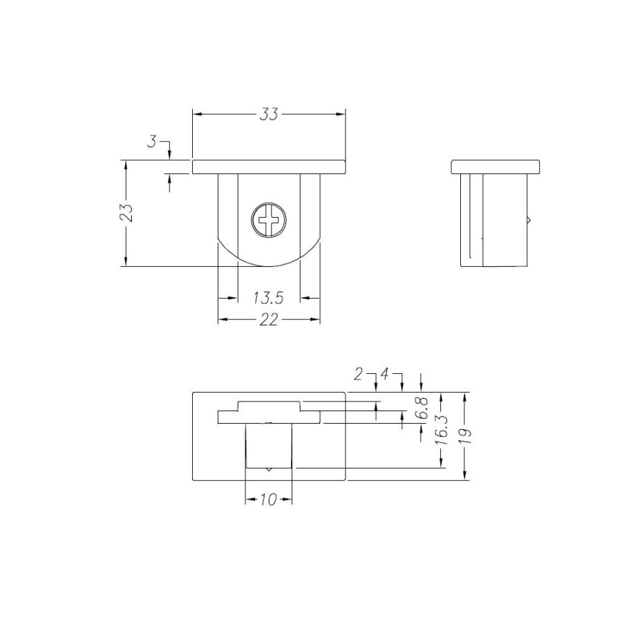 10個セット ダクトレール エンドキャップ ジョイント 連結 黒 白 BDR-0232 | Beamtec | 03