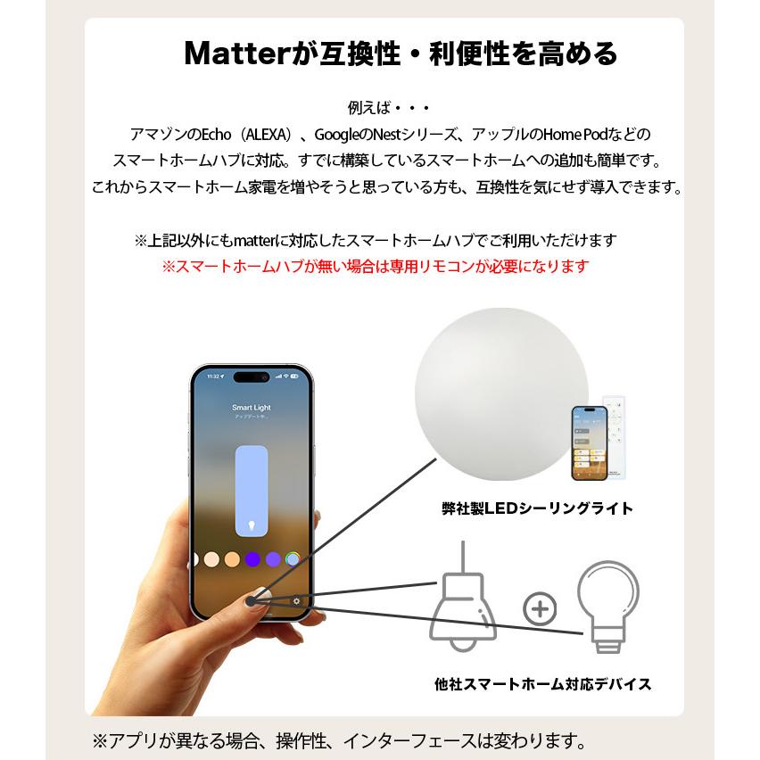 スマート LEDシーリングライト 6畳 12畳 調光調色 天井照明 スマートホーム リモコン操作 スマホ対応 音声制御 電球色_9