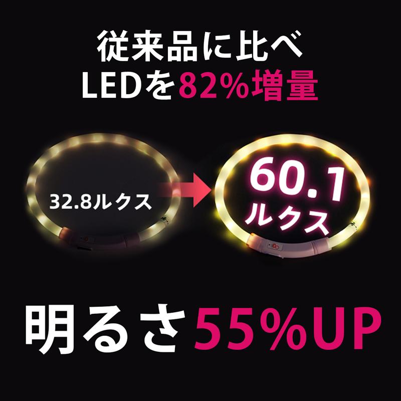光る首輪 犬 LED 首輪 USB充電式 猫 小型犬 中型犬 対応 30cm 50cm 高輝度 夜間 散歩 安全 軽量 防水 調整可 点滅 点灯 3モード 高速充電 ペット用 COLLAR |  | 05