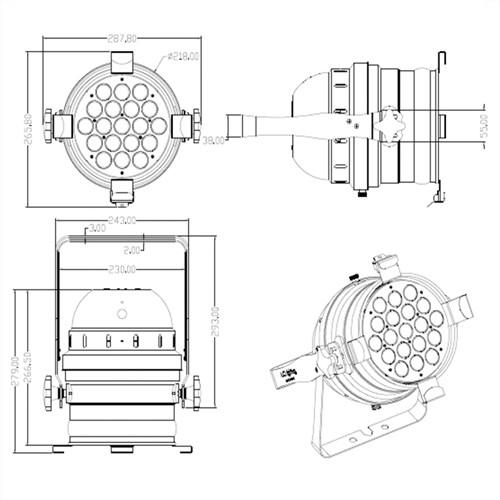 送料無料 A.C.ライティングアジア CP-Q1910 RGBW 4in1の画像