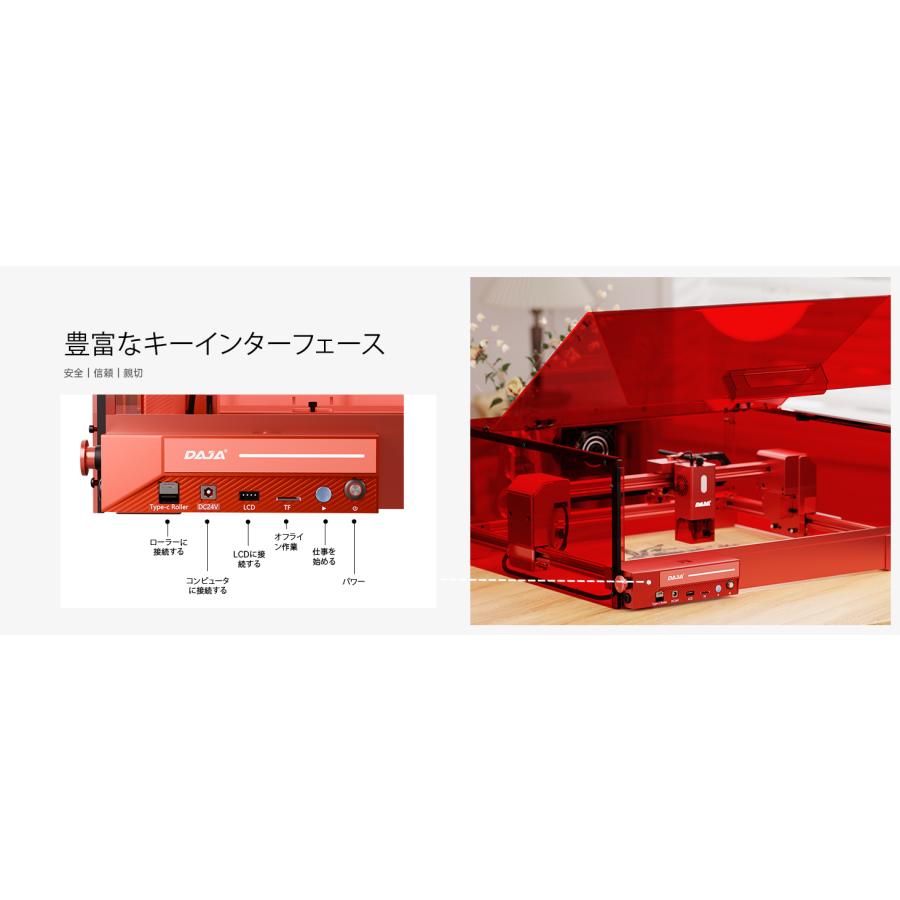 レーザー彫刻機 加工機 レーザー 加工 カッター ダイオードレーザー ファイバーレーザー DAJA-A6Pro |  | 05