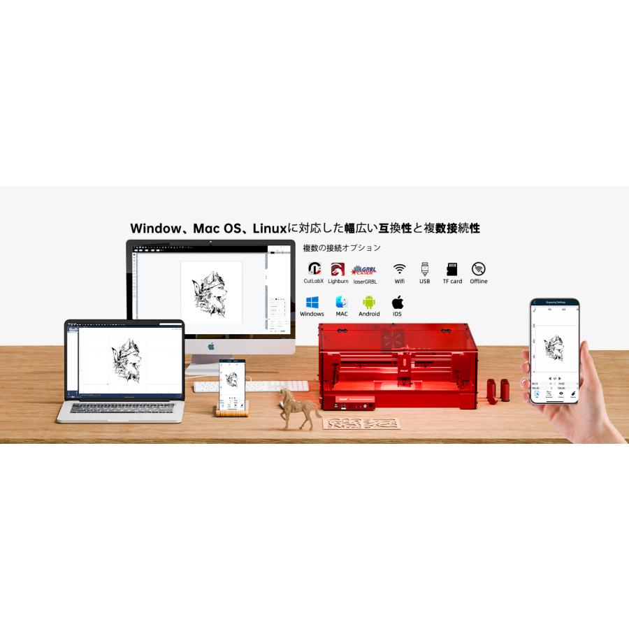 レーザー彫刻機 加工機 レーザー 加工 カッター ダイオードレーザー ファイバーレーザー DAJA-A6Pro |  | 08