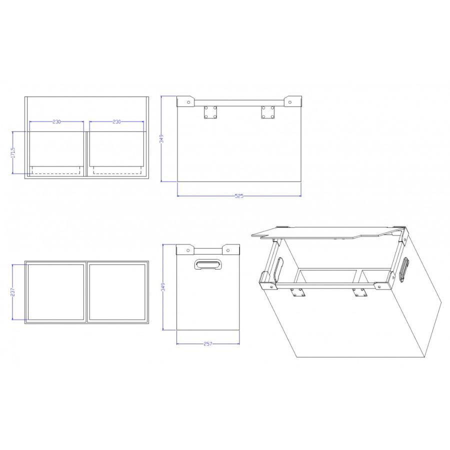 LED パー用ダンプラケース 5mm厚 2台収納 ダークブルー DP003 ビームテック | Beamtec | 01