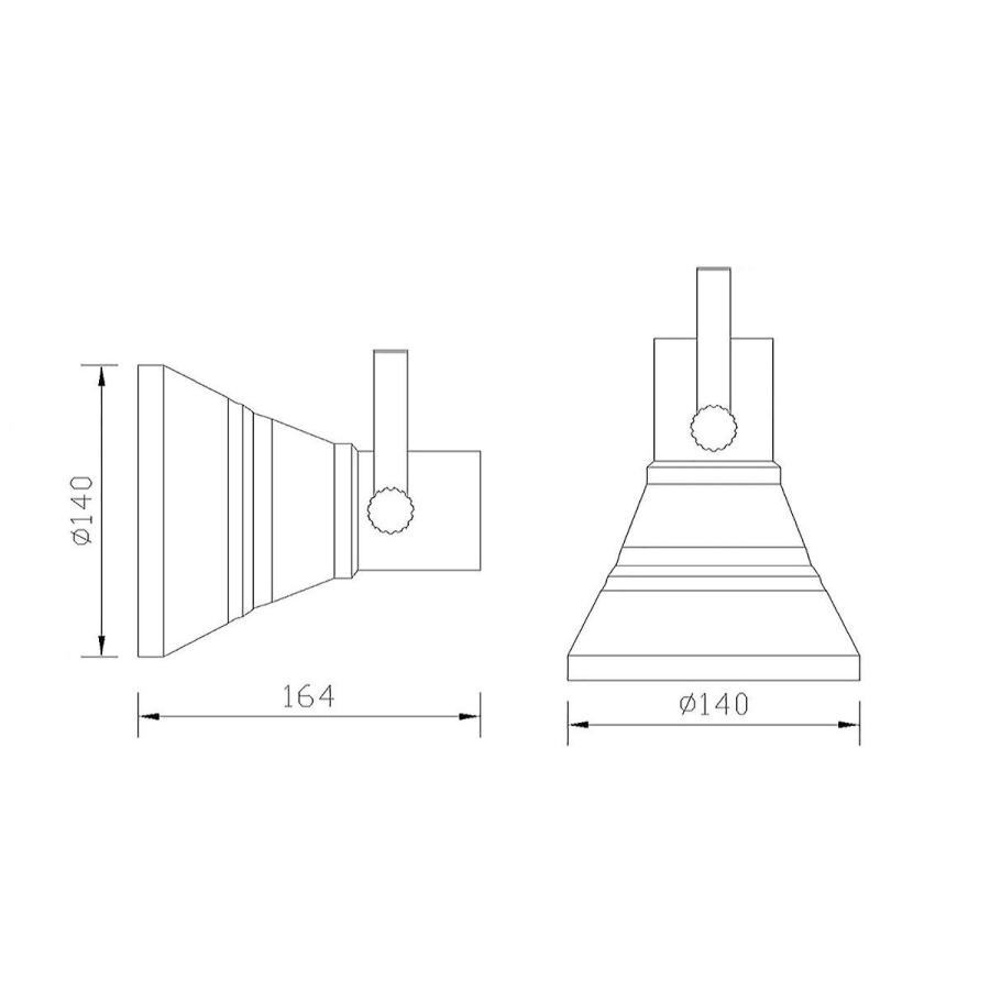 スポットライト 壁付 E26口金 照明器具 LED専用 LEDビーム球 E26PAR38KS-WPK ブラック 黒 LEDランプ付き ビームテック｜beamtec｜07