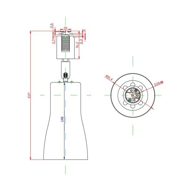 4個セット ダクトレール スポットライト 照明 ライト レールライト E26 黒 白 E26RAIL-C--4 ビームテック｜beamtec｜05