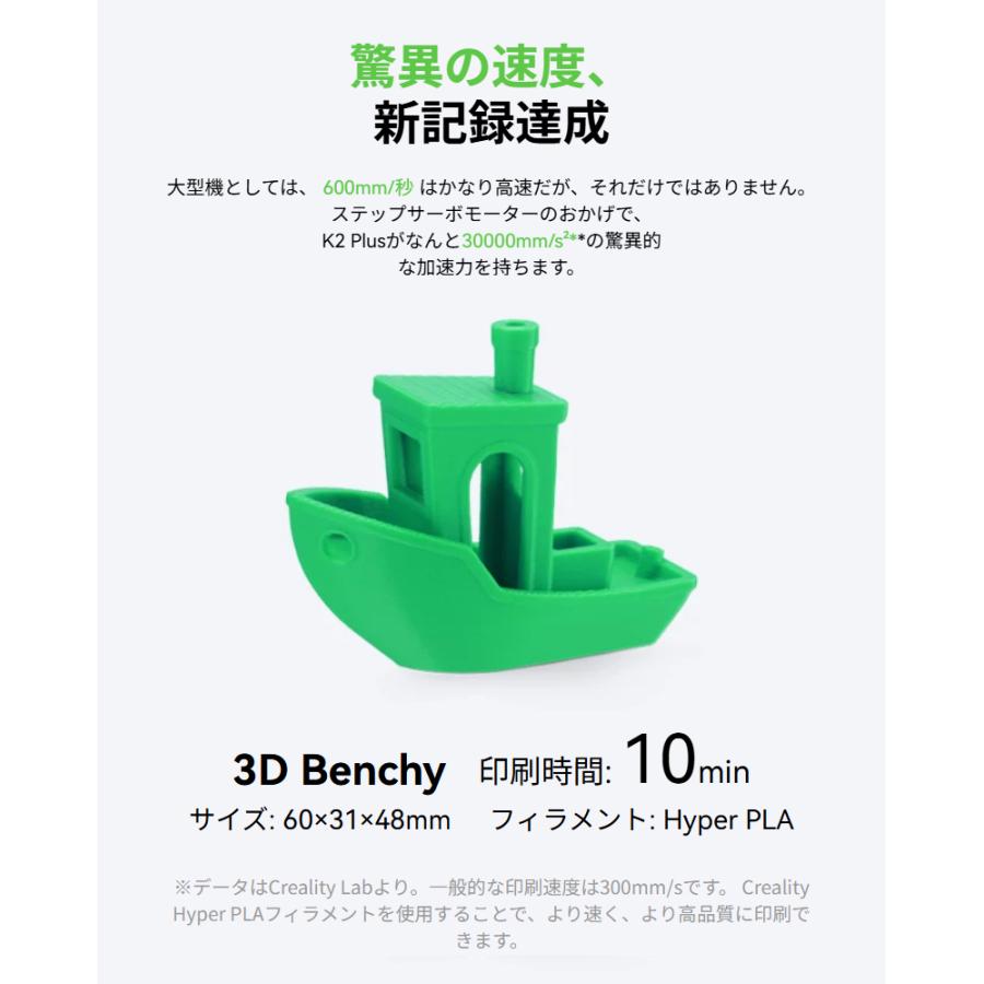 Creality K2PlusCombo 3Dプリンター 印刷速度600mm/s 造形サイズ 350x350x350mm | Beamtec | 12