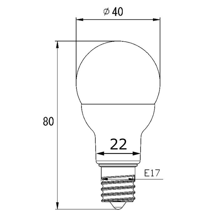 LED電球 E17 55W相当 電球色 濃い電球色 昼光色 白色 調光器対応 50個 LB9717D--50 ビームテック｜beamtec｜06