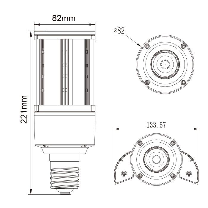 LED電球 コーンライト 水銀灯 E26 E39 135W 相当 電球色 昼白色 LBG180D27 ビームテック | Beamtec | 05