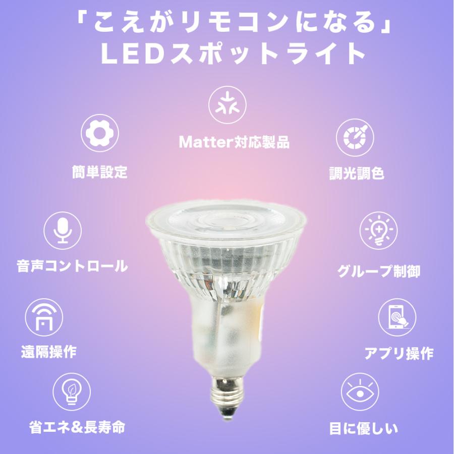 【BONUS+5％】Matter LED E11 スポットライト 電球 スマートホーム ハロゲン  調光 調色 リモコン 工事不要 ビームテック LDR-5W2CBB-VOCE｜beamtec｜03