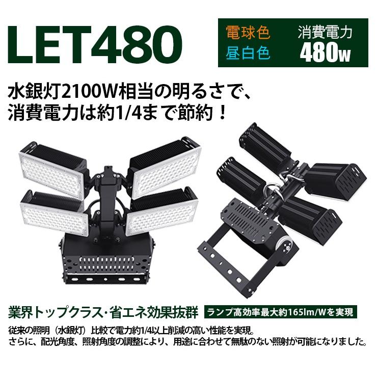LED投光器 480W 投光器 LED 屋外 看板 駐車場 倉庫 工場 作業灯 防犯灯 LED高天井 照明器具 LET480 ビームテック | Beamtec | 10