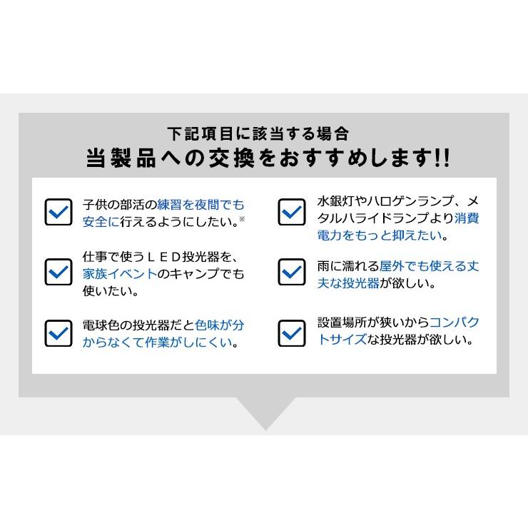 LED投光器 電球色 昼光色 黒 白 10W IP65 屋内 屋外 防塵 耐塵 防水 LEW010DOU ビームテック｜beamtec｜03