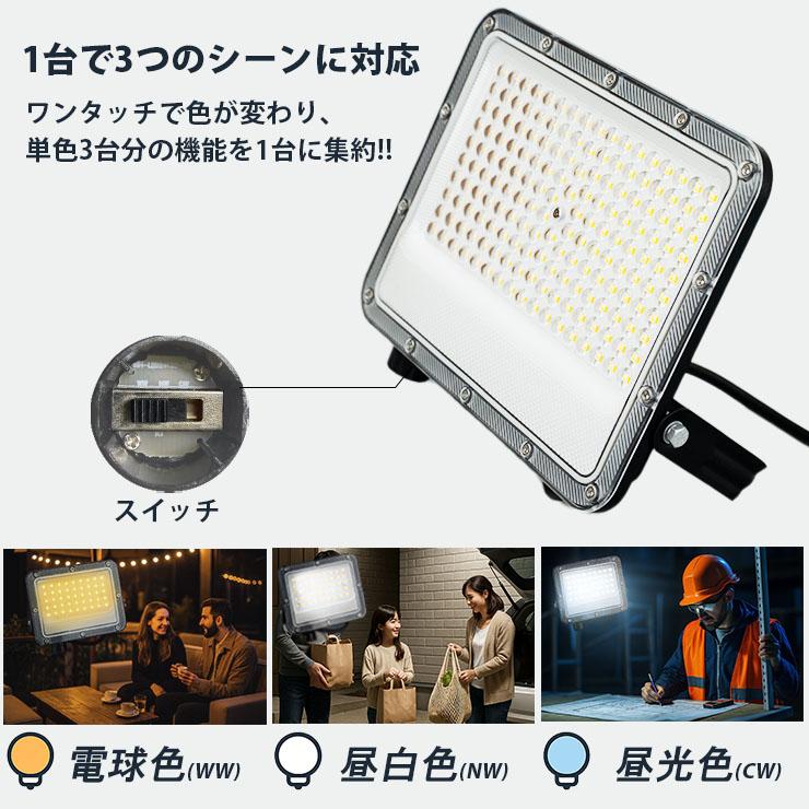 LED投光器 電球色 昼白色 昼光色 黒 白 100W IP65 屋内 屋外 防塵 耐塵 防水 LEW100DOUII ビームテック | Beamtec | 08