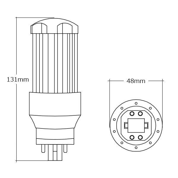 Beamtec（ビームテック） LED 蛍光灯 GX24q 電源内蔵 FHT 24形