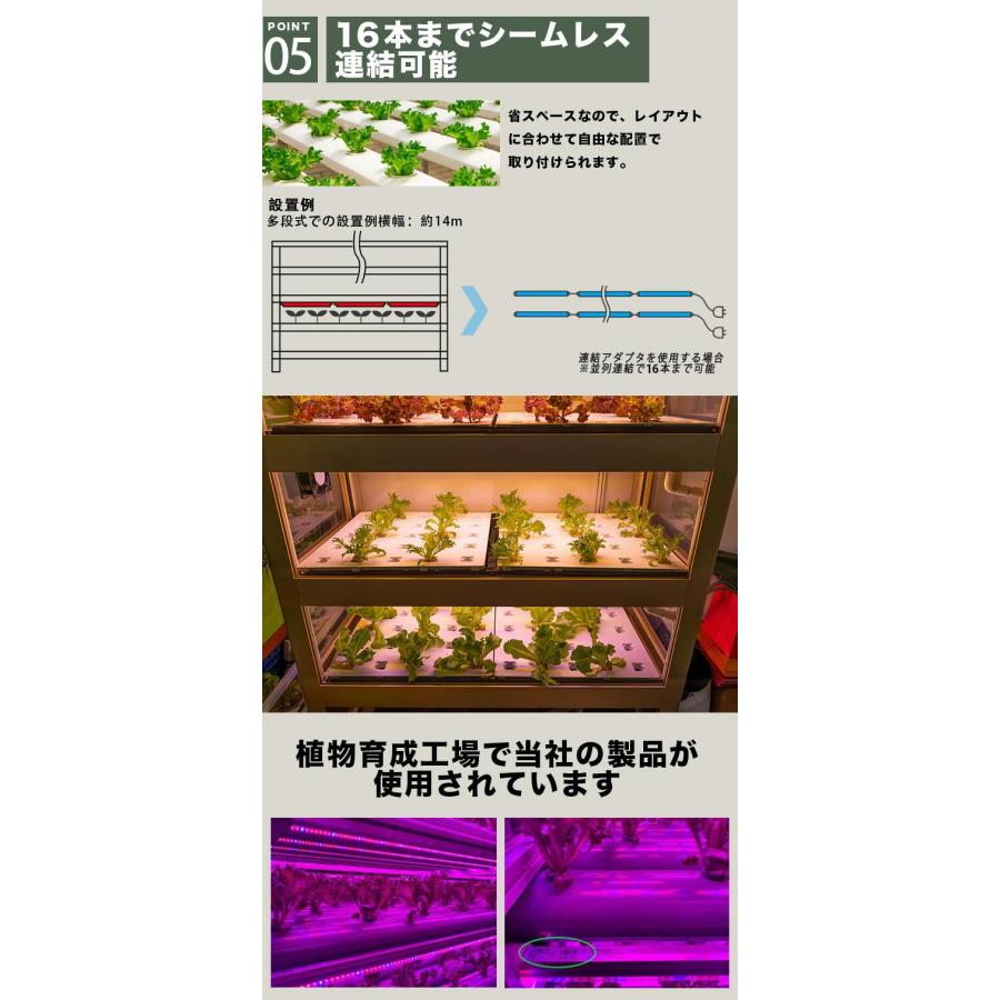 植物育成用LED蛍光灯 10本　 AGROS/P 約120cm 22W 新品 Beamtec（ビームテック） 10本セット LED 植物育成ライト LED 蛍光灯