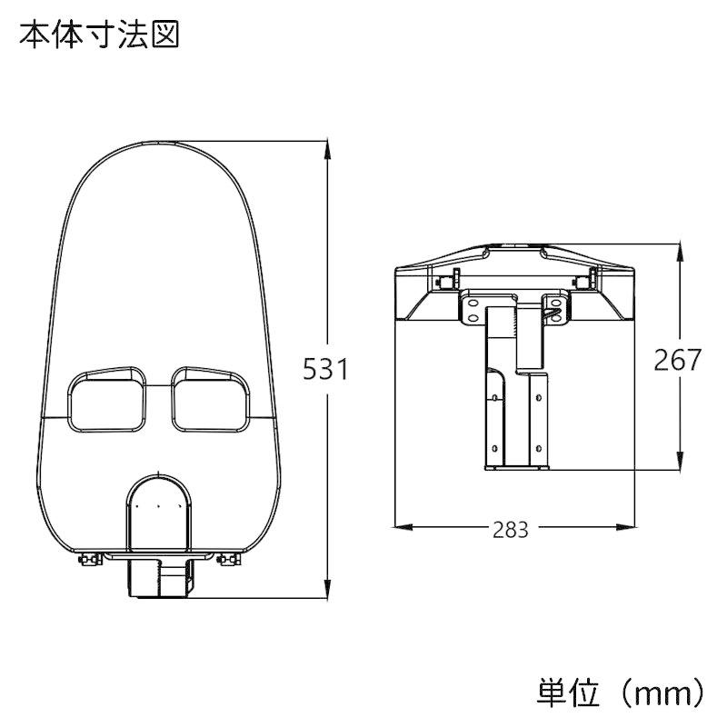 LED防犯灯 LED街路灯 150W 24000lm 昼白色 防水防塵 耐衝撃 耐雷 RoHS認証 PSE認証 LKC-150C ビームテックの画像