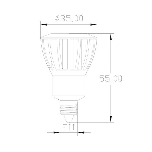 LED 電球 e11 JDRφ35 狭角15度 LEDスポットライト E11 3W ハロゲンランプ AC100V LED 電球 LS3511A LED 電球色 2700K LS3511Y 昼白色 5000K | Beamtec | 03