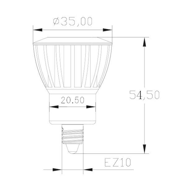 4個セット DC12V 低電圧仕様 LED 電球 EZ10 30W相当 ビーム角25度JDRΦ35 ハロゲン形 LEDスポットライト ledライト ハロゲン電球 LSB3509A LED 電球色 220lm｜beamtec｜03