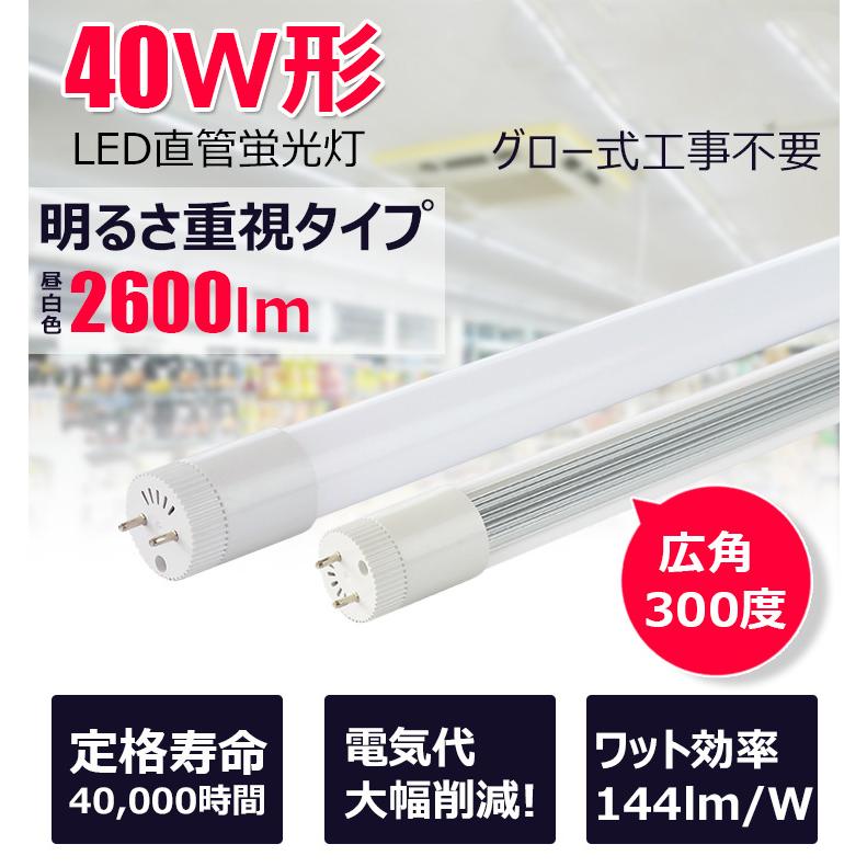 Beamtec LED蛍光灯 40w形 ベースライト ハイパワー 広角300度G13