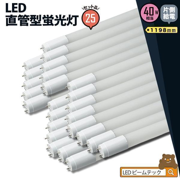Beamtec 25本セット LED蛍光灯 40W 直管 昼白色 片側給電 LT40YSP-R 