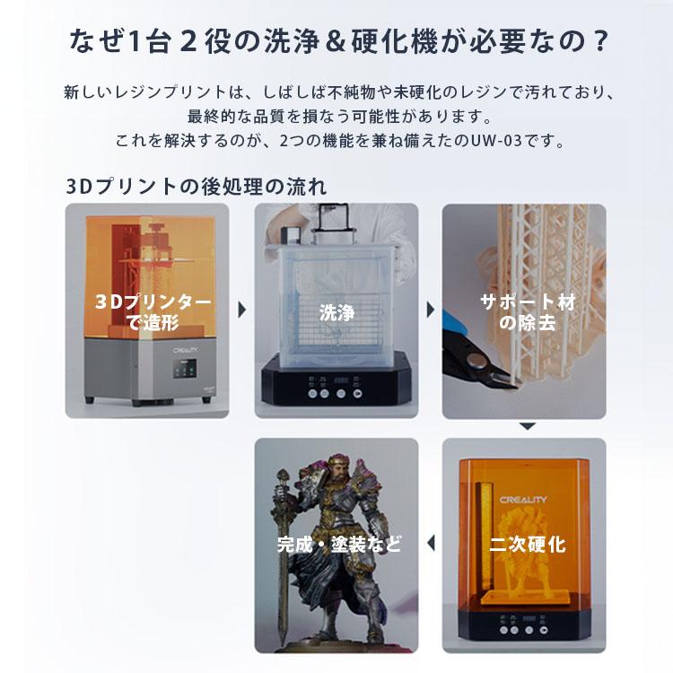 Creality UW-03 3Dプリンター用 洗浄 硬化機 DIY 入門版 家庭用 : uw 
