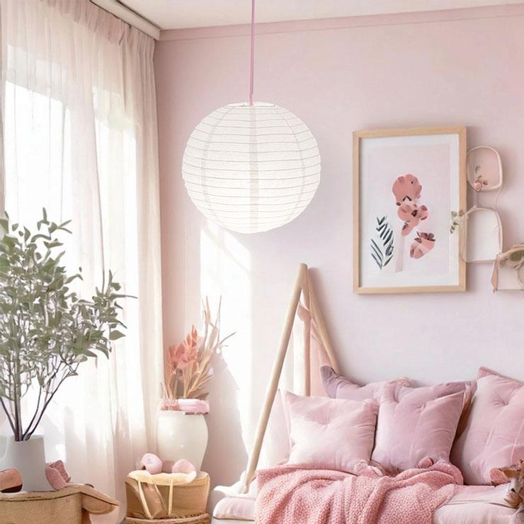 ペンダントライト 1灯 E26 LED おしゃれ 天井照明 照明 照明器具 紙シェード 提灯 和風 和モダン 月 WAM40 ビームテック | Beamtec | 12