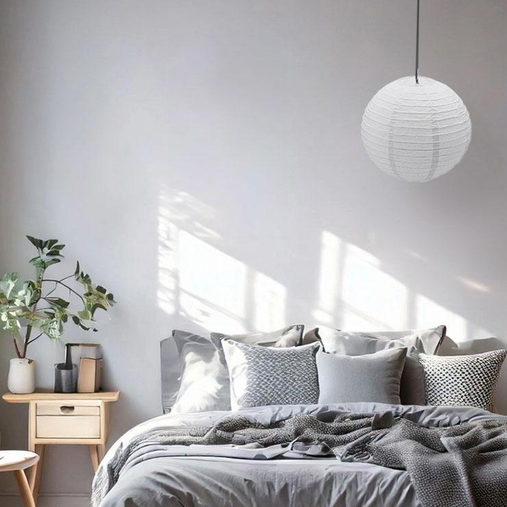 ペンダントライト 1灯 E26 LED おしゃれ 天井照明 照明 照明器具 紙シェード 提灯 和風 和モダン 月 WAM50 ビームテック | Beamtec | 10