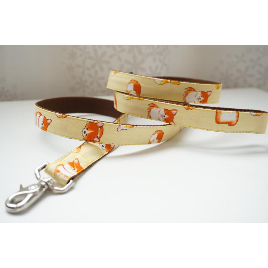 犬用リード コーギー食パン 全２色 オーダーメイド品 子犬 小型犬 中型犬 １５ｍｍ ２０mm幅 Cogibread L Beans Factory Yahoo 店 通販 Yahoo ショッピング