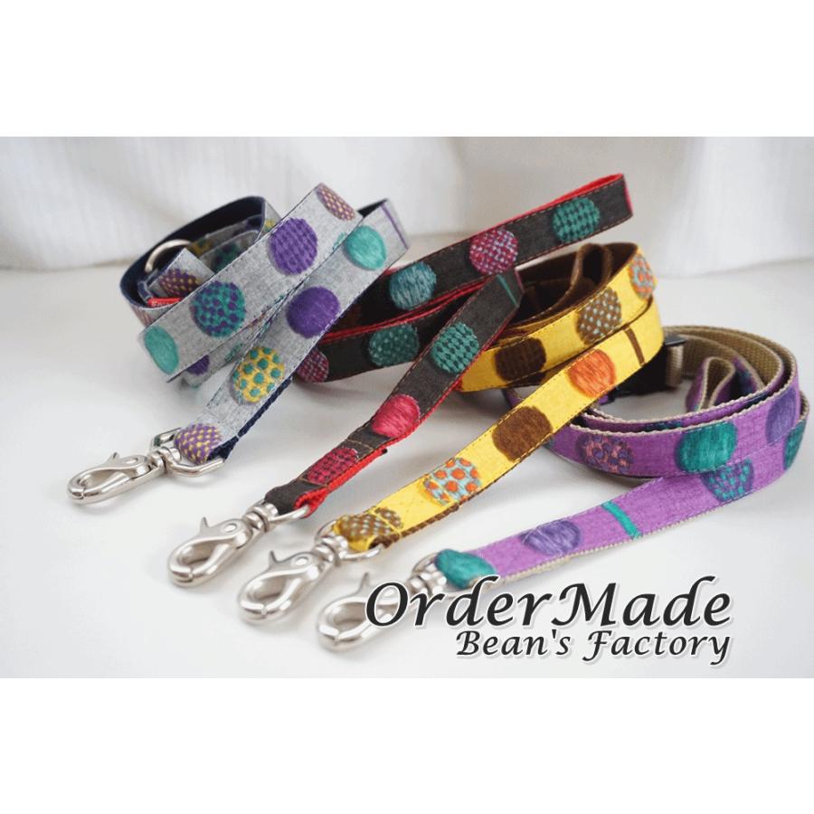 犬用リード くるみボタン 全７色 オーダーメイド品 子犬 小型犬 中型犬 水玉 ドット 人気 おしゃれ １５mm ２０mm Dot Kurumi L Beans Factory Yahoo 店 通販 Yahoo ショッピング