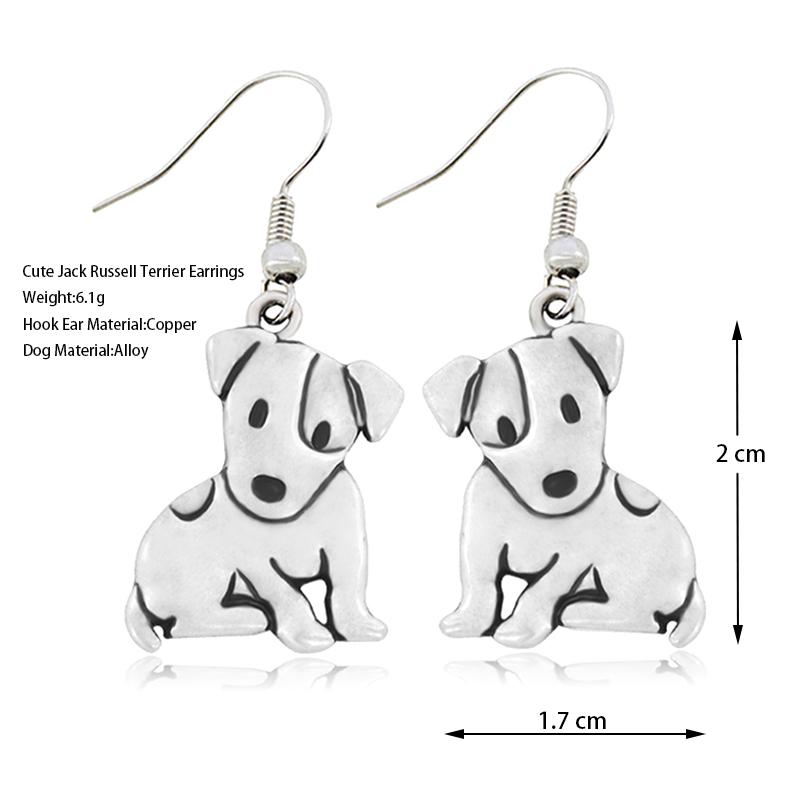 犬型・犬柄のピアス シルバー シンプル 輸入雑貨 アクセサリー 犬