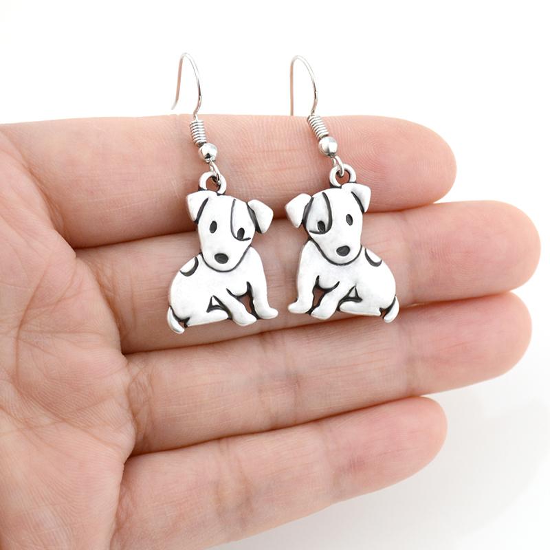 犬型・犬柄のピアス シルバー シンプル 輸入雑貨 アクセサリー 犬