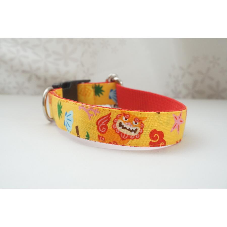 完成品 犬用首輪 シーサー柄 オレンジ 首輪 ２０mm幅 約２４ ３５ｃｍ 子犬 中型犬 小型犬 夏 沖縄 人気 ポイント消化 Kansei Sisa c Beans Factory Yahoo 店 通販 Yahoo ショッピング