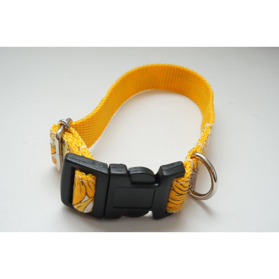 犬用首輪／ハーネス ひまわり（オフホワイト） オーダーメイド品 子犬