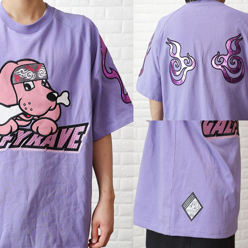 GALFY（ガルフィー） チーマー 半袖Tシャツ ストリート 犬 オーバー