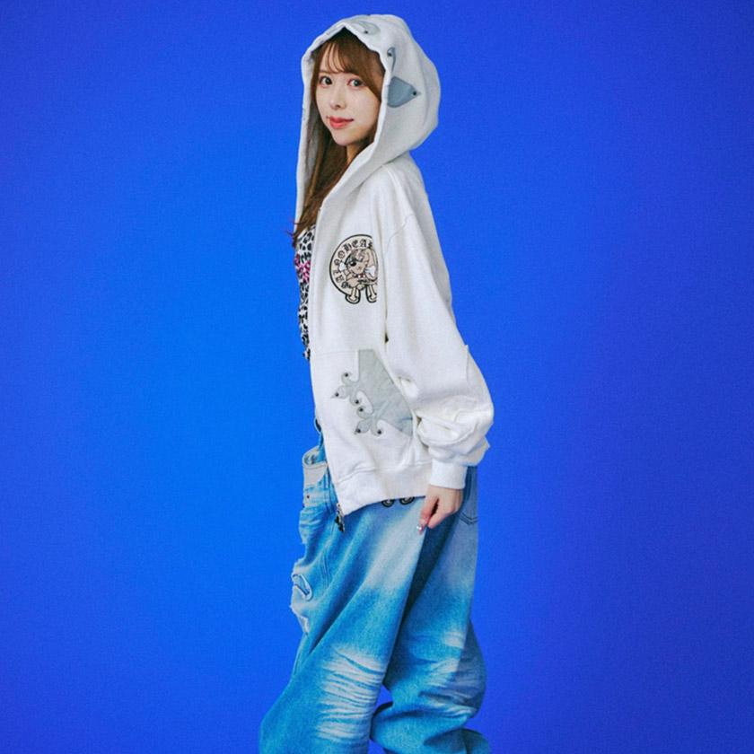 GALFY（ガルフィー） ジップ パーカー 百合の紋紋 メンズ レディース