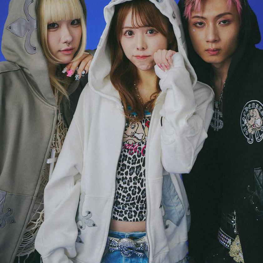 GALFY（ガルフィー） ジップ パーカー 百合の紋紋 メンズ レディース