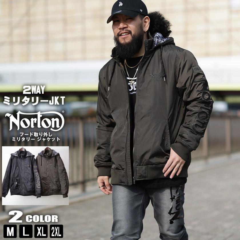 Norton ノートン ミリタリー ジャケット ブルゾン 撥水 フード 脱着  