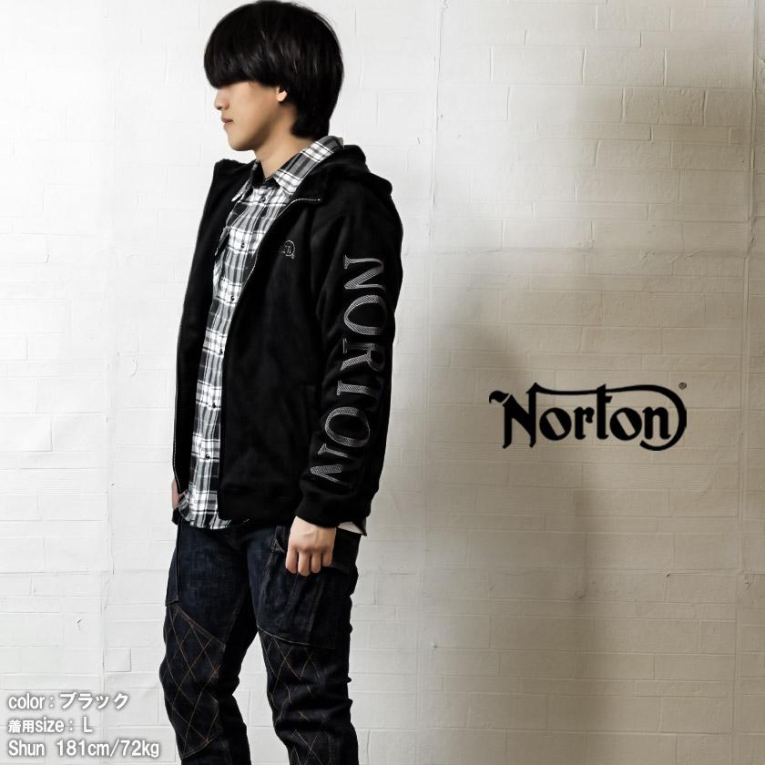 ノートン（NORTON） 裏ボア ジップパーカー モイストスウェード メンズ 