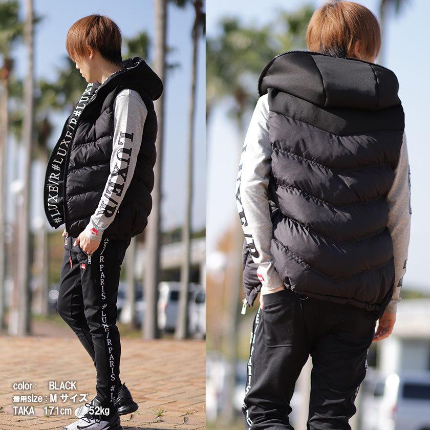 超可爱 ロゴ刺繍 Luxe R ラグジュ フード 449 ネオンカラー 刺繍 ロゴ 防寒 蛍光 中綿 ベスト 中綿ベスト その他トップス サイズ M Www Gatorheatandair Com