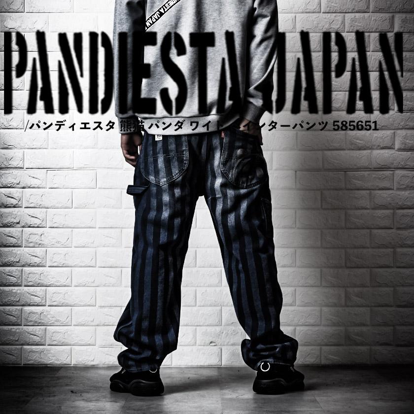 PANDIESTA パンディエスタ 熊猫謹製 ダブルニー ぺインター デニム パンディエスタ PANDIESTA 錦パンダ 熊猫謹製 刺繍 赤耳セルビッチ 和