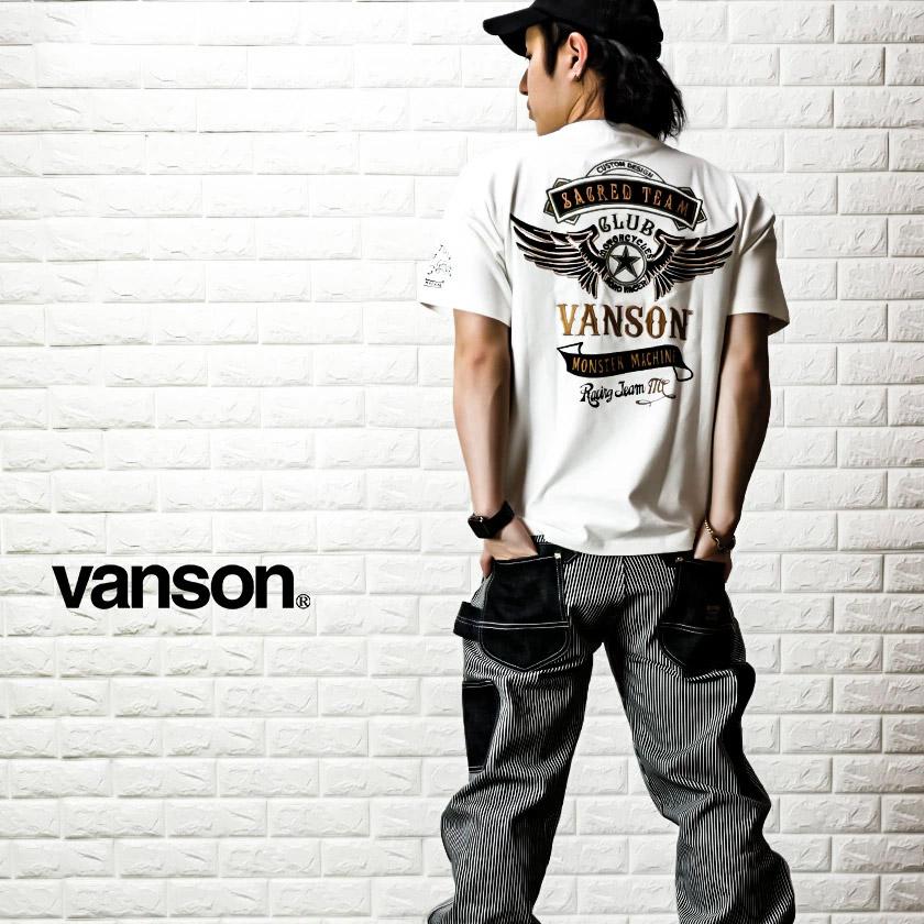 VANSON (バンソン) 復刻 フライングスター 半袖 Tシャツ メンズ